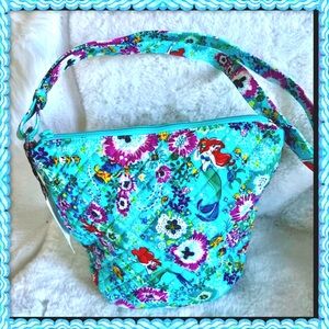 Disney Vera Bradley Ariel Little Mermaid Floral Bucket Crossbody Bag NWT